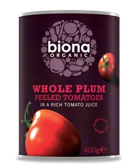 Biona Organic Whole Plum peeled Tomatoes 400g