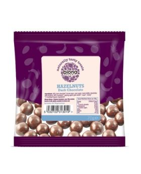 **Biona Organic Plain Chocolate covered Hazelnuts 70g 