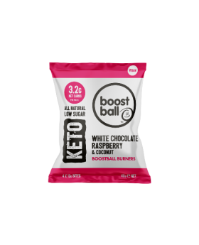 Boostball Burner Raspberry, White Choc & Coconut Keto 40g