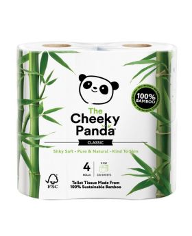 Cheeky Panda Toilet Tissue Bamboo 3ply 4 rolls