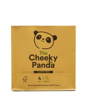 Cheeky Panda Plastic Free Toilet Tissue 3ply 4 Pack