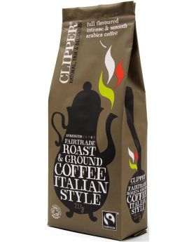 Clipper Organic & Fairtrade Italian Style R&G Coffee 227g