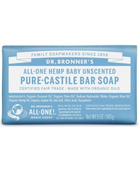 Dr Bronner Baby-Unscented Bar Soap 140g