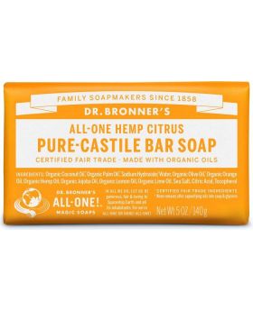 Dr Bronner Citrus Orange Bar Soap 140g