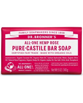 Dr Bronner Rose Soap Bar 140g