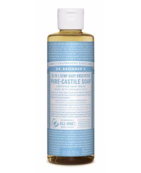 Dr Bronner Baby-Unscented Pure-Castile Liquid Soap 237ml