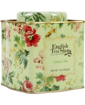 English Tea Shop Green Premium Collection Loose Tea - Floral Pattern Tins 85g 