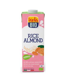 Isola Bio Organic Rice & Almond Drink unsweetened 6 x 1Ltr