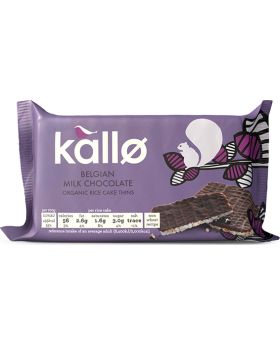 Kallo ORG Belgian Milk Chocolate Rice Cake Thins 90g