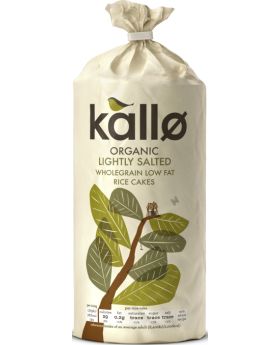 Kallo ORG Lightly Salted Wholegrain Low Fat Rice Cakes 130g