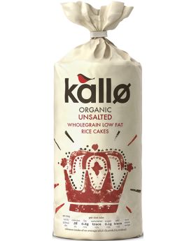 Kallo ORG Unsalted Wholegrain Low Fat Rice Cakes 130g