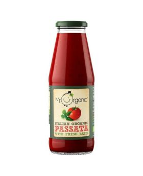 Mr Organic Passata & Basil (glass jar) 690g