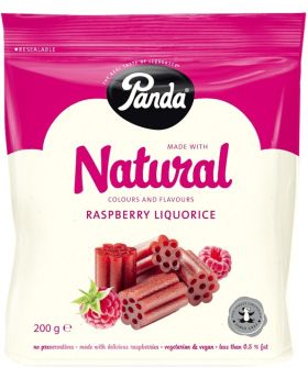 Panda Raspberry Liquorice Bags 200g