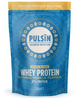 Pulsin natural vanilla whey protein powder 250g