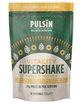 Pulsin 'Vitality' Vanilla Matcha Supershake 300g 