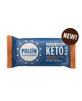 Pulsin Chocolate Orange & Peanut Keto Bar 50g