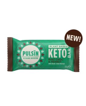 Pulsin Chocolate Mint & Peanut Keto Bar 50g