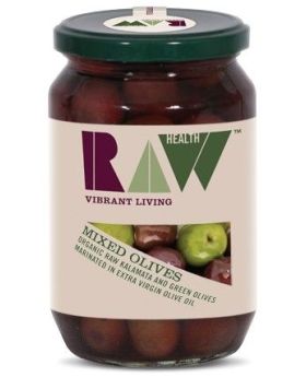 Raw Organic Kalamata Olives in EVOO 330g