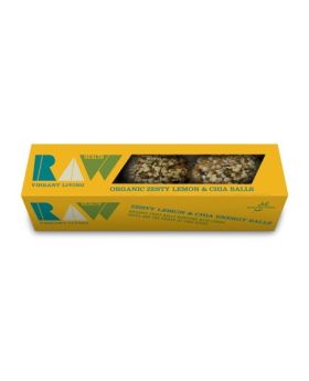 Raw Health Org Lemon & Chia seed Energy Balls (3pk) 60g