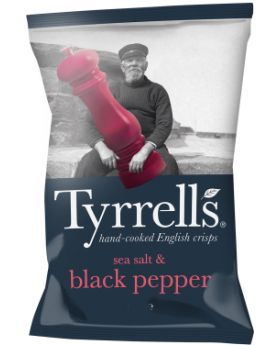 Tyrrells Crisps Sea Salt & Cracked Black Pepper 40g