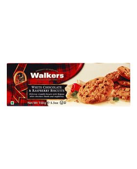 Walkers White Chocolate & Raspberry Cookies 150g 